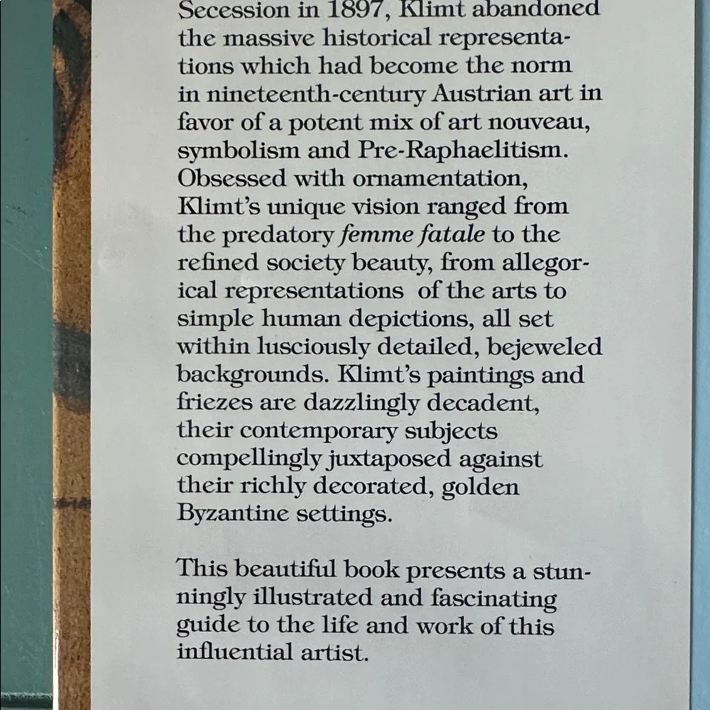 Hardback Klimt Book art Book Prints